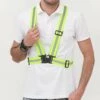 2-pack reflexväst reflexsele för löpning och cykling neon gul