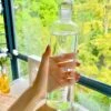 Glas vattenflaska med tidsmarkör 500ml genomskinlig
