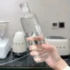 Glas vattenflaska med tidsmarkör 500ml genomskinlig
