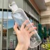 Glas vattenflaska med tidsmarkör 500ml genomskinlig