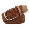 Bälte Med Stretch - Elastiskt Canvas Tyg Skärp W26-w36 Brun