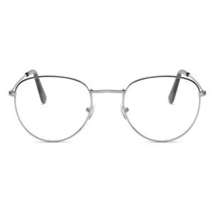 Runda Glasögon Utan Styrka Metall Silver