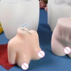 Form För Stearinljus Kvinna Byst Bröst 3d 6cm