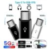 Android micro usb till usb c otg adapter