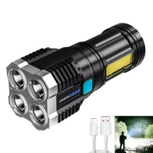 Led Ficklampa Usb Uppladdningsbar