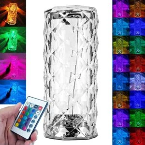 Crystal Diamond Bordslampa - 16 Färger Fjärrkontroll Touch