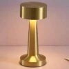 Retro uppladdningsbar bordslampa av metall dimmer koppar