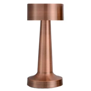 Retro Uppladdningsbar Bordslampa Av Metall Dimmer Koppar