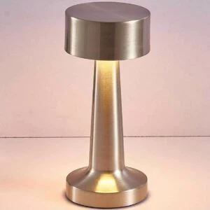 Retro Uppladdningsbar Bordslampa Av Metall Dimmer Koppar