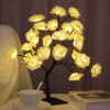 Led bordslampa träd med rosor sakura