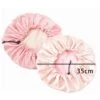 Sovmössa - satin hårvårdsmössa bonnet - justerbar sleep cap rosa