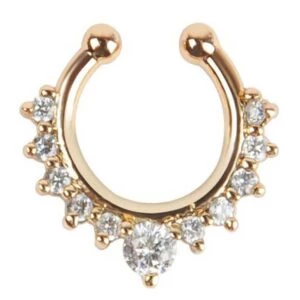 Fake Septum Näspiercing Näsring Utan Hål Guld