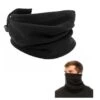 Fleece Tubscarf Halsduk Ansiktsmask Bandana Svart