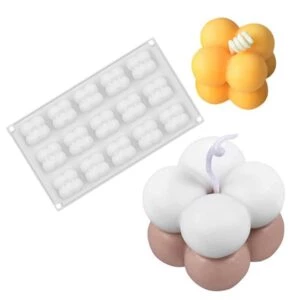 Ljusform 15st Mini Kuber - Silikon Diy Stearinljus 4cm