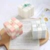 Silikon ljusform stearinljus diy 6st kuber rubiks