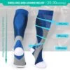 Stödstrumpor gradvis kompression 10-25mmhg kompressionsstrumpor eur40-45
