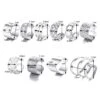 Fake ear cuff 10-pack örhänge helix piercing utan hål silver