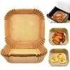 Fyrkantiga Air Fryer Papper 100-pack - 17cm Engångspapper För Luftfritös