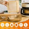 Fyrkantiga air fryer papper 100-pack - 17cm engångspapper för luftfritös