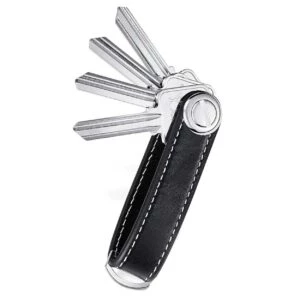 Key Organizer Läder Nyckelhållare Nyckelring Svart