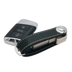 Key Organizer Läder Nyckelhållare Nyckelring Svart