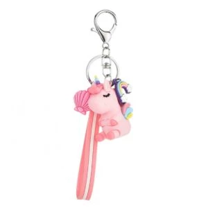 Nyckelring Rosa Enhörning Regnbåge