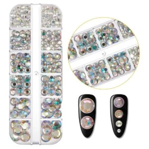 Stora Rhinestone Nageldekorationer Kristall - Olika Storlekar I Ask