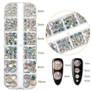 Stora Rhinestone Nageldekorationer Kristall - Olika Storlekar I Ask