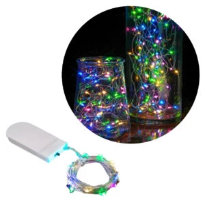 1m Mini Led Ljusslinga Batteridriven Flerfärgad