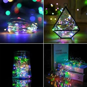 1m Mini Led Ljusslinga Batteridriven Flerfärgad