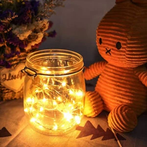 1m Mini Led Ljusslinga Batteridriven Gul