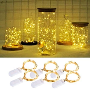 6-pack 1m Mini Led Ljusslinga Batteridriven Gul