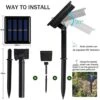 Solcell rislampa ljusslinga papperslykta led 3,5m 10 lyktor