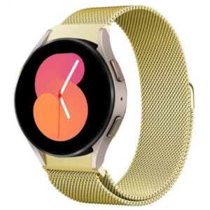 Galaxy Watch 4/5 Metall Armband 20mm Milanese Mesh Guld