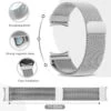 Galaxy watch 4/5 metall armband 20mm milanese mesh silver