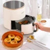 Återanvändningsbar hopfällbar silikonform air fryer luftfritös silikonskål