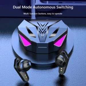 Trådlösa Rgb Gaming Tws Bluetooth Stereo In-ear Hörlurar Usb-c Svart