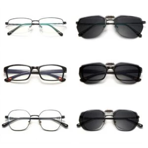 Metall Clip-on Solglasögon För Glasögon - Brun