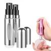 2-pack Mini Refill Parfymflaska - Påfyllningsbar Resebehållare 5ml Silver