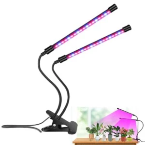 Led Växtbelysning - Dubbel Full Spektrum Växtlampa Med Klämma