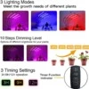 Led växtbelysning - dubbel full spektrum växtlampa med klämma
