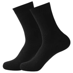 Höga Bambustrumpor Med Komfortresår Svart