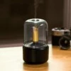 Retro aroma diffuser luftfuktare med belysning svart