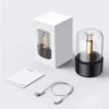 Retro aroma diffuser luftfuktare med belysning svart