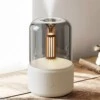 Värmeljus aroma diffuser luftfuktare med belysning vit