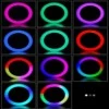 Rbg selfielampa led ring light stativ och mobilhållare