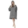 Hoodie blanket - oversize luvtröja filt snuggie mörkgrå