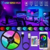 Smart rgb led ljusslinga med app fjärrkontroll 5m
