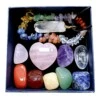 11-pack naturliga energistenar chakra helande kristaller armband halsband