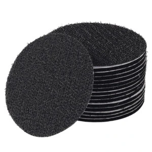 5-Pack Runda Självhäftande Kardborreband Svart